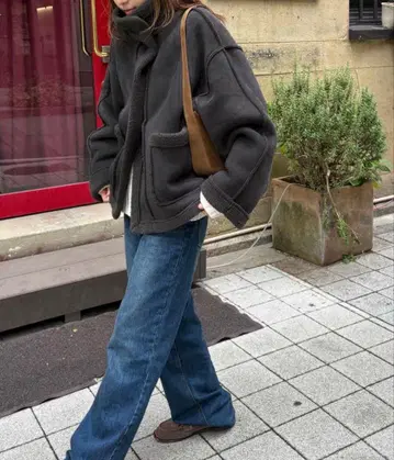 El mar 페이크 무스탕 자켓