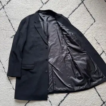 4XL 2025년 유니클로 체스터 코트 캐시미어 혼방 블랙 156375