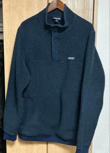 파타고니아 시어링 버튼 풀오버 네이비 XL