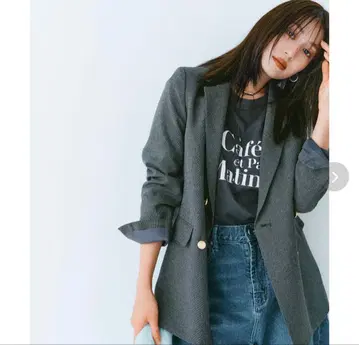 OPAQUE.CLIP 스트레치 더블 레스트 테일러드 자켓 셋업