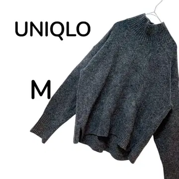 UNIQLO 그레이 하이넥 스웨터 M