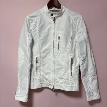 ARMANI EXCHANGE 화이트 라이더 자켓