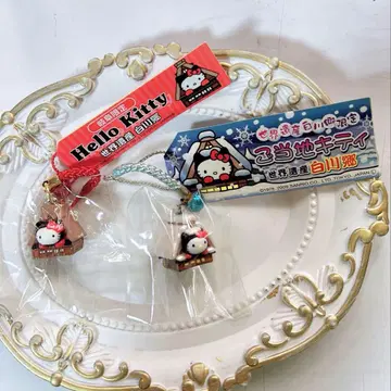 히다 한정판 헬로키티 스트랩 [ 세계유산 시라카와고 ]