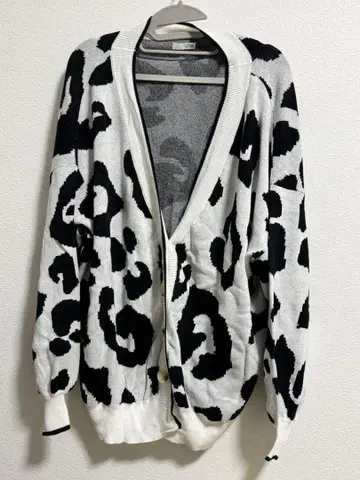 GYDA G 레오파드 loose 니트 가디건