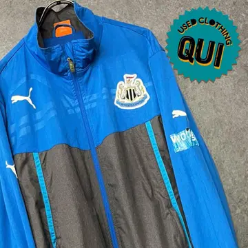 레어 US 구제 의류 푸마 뉴캐슬 자수 트랙 자켓 L