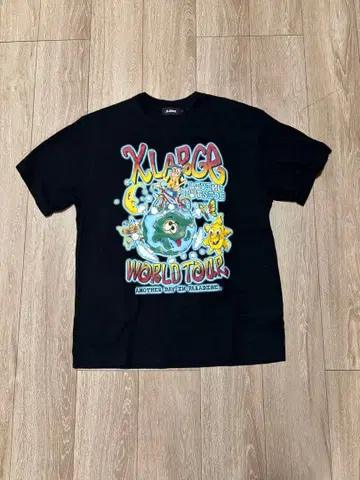 XLARGE 월드 투어 T셔츠 L 블랙 (가격 인하 가능)