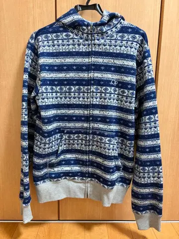 Op 선웨어 풀 집업 후드티 네이비/그레이 구제 의류 90s