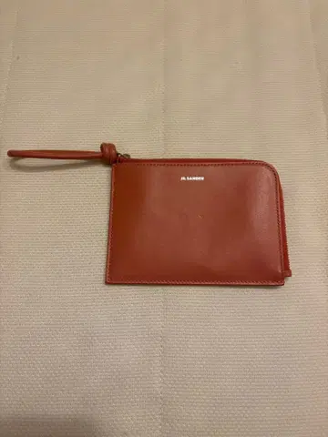 질 샌더 카드 케이스 가죽 핑크