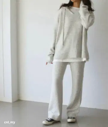 CANALJEAN RCW 후드 니트 셋업