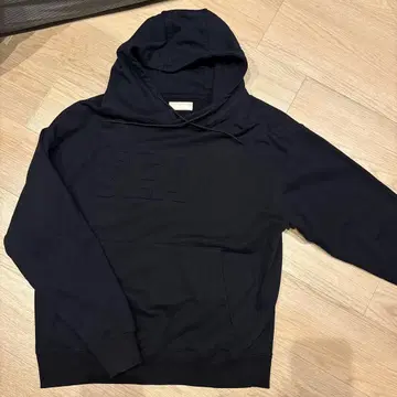 SEA WAND 로고 블랙 후드티