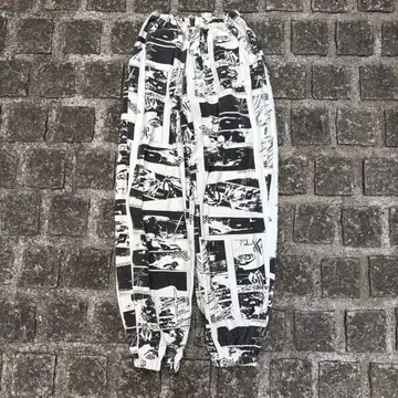 모노톤 올 패턴 코믹스 이지 팬츠 밑단 밴딩