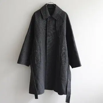 스테디셀러 H BEAUTY&YOUTH 벨티드 코트 남성용 그레이 S 롱