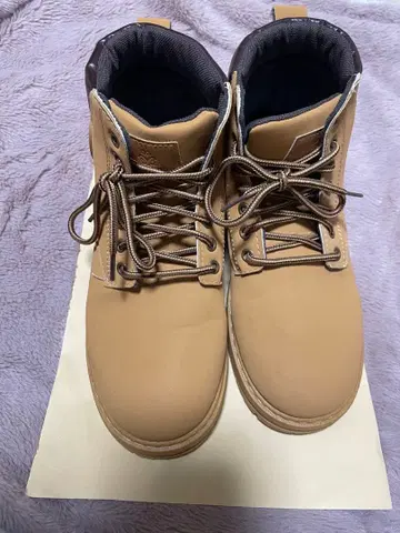 베이지 하이컷 워크 부츠