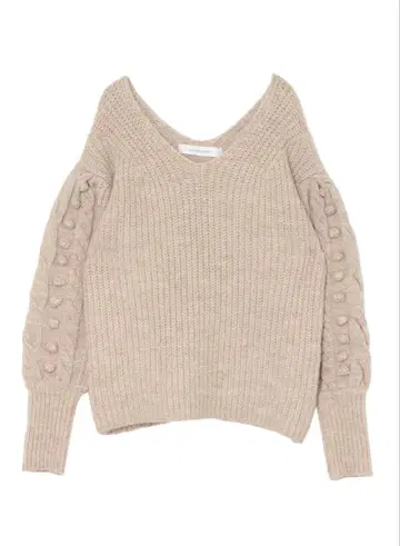 러그나문 케이블 팝콘 니트 풀오버