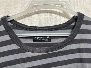 아네스베 옴므 긴팔 티셔츠 그레이 스트라이프