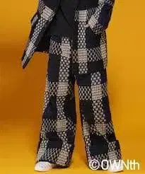 안티카 OWNth 분위기 발군 트위드 도킹 체크 팬츠