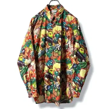 레어 아메리칸 자켓기 Paul Smith LONDON 야채 패턴 셔츠