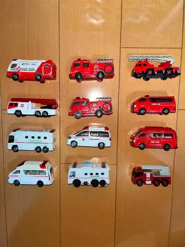 12대 세트 토미카 소방차 구급차 미니카