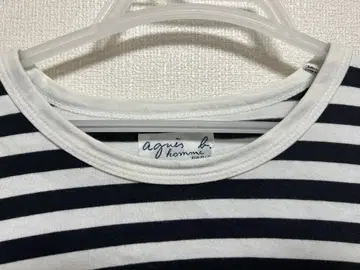 agnis b. 보더 긴팔 티셔츠