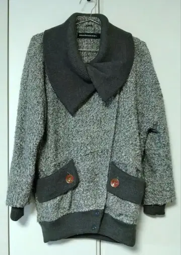 mercibeaucoup, 링 울 코트 그레이 숏코트