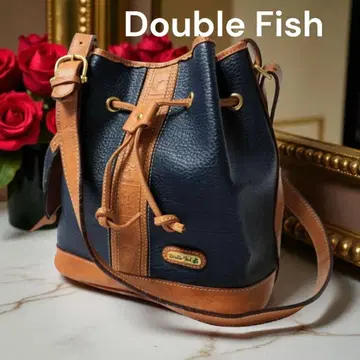 Double Fish 더블 피쉬 복조리 숄더백 네이비 물고기 파우치