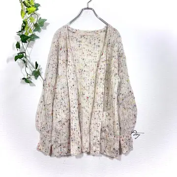 Khaju 쉽스 빅 루즈 골지 하찌 가디건 네프 겉옷