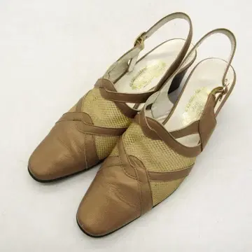 백 스트랩 긴자 요시노야 웨지솔 22.5 사이즈 베이지