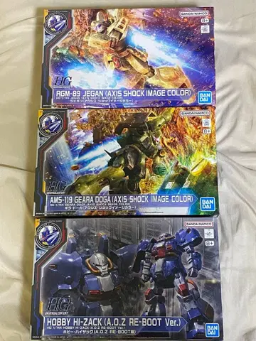 HGUC 건담 프라모델 3개 세트 하이 자크, 제간, 기라 도가