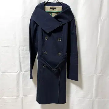 [ 새상품급 ] 베이세븐/B7/트렌치코트/네이비/허리 벨트/더블 버튼