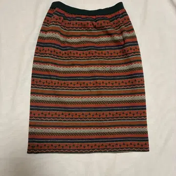 MICALADY 스트라이프 패턴 타이트 빨간색 네이비 은색 스커트 63