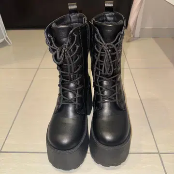 GRL 레이스업 통굽 미들 부츠 [zr1327] 통굽 부츠