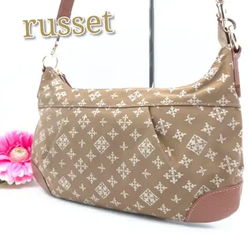 새상품급 russet 미니 숄더백 나일론 가죽 베이지 경량