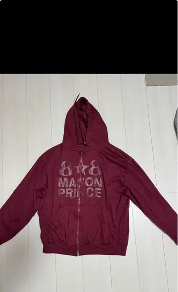 MAGENTA STUDIO 버건디 집업 후드티 y2k