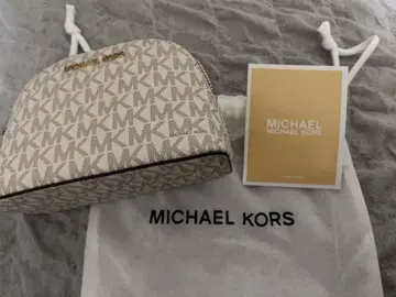 MICHAEL KORS 로고 파우치 베이지