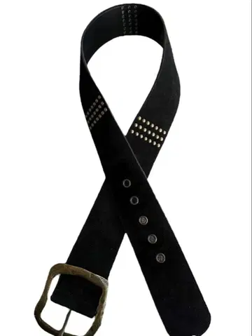 studs design wide leather belt