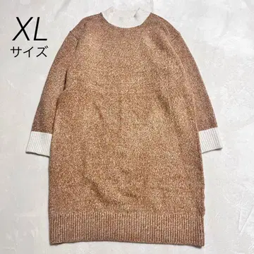 유니클로 x JW 앤더슨 콜라보 컬러 믹스 하이넥 원피스 니트