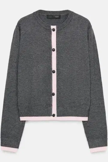 ZARA 콤비 니트 가디건