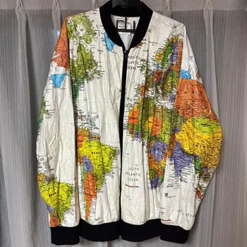 [ 커트 코베인 착용 모델 ] 세계 지도 NIRVANA 페이퍼 자켓