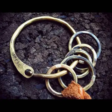 일부러 광택을 내지 않아 와일드! 핸드메이드 키링 놋쇠제 5