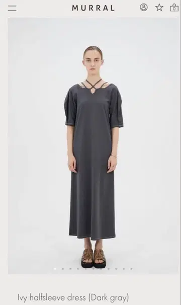 MURRAL Ivy halfsleeve dress Dark gray