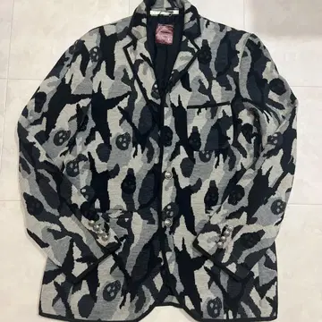 MARK&LONA 카모플라주 패턴 니트 소재 테일러드 자켓 XL