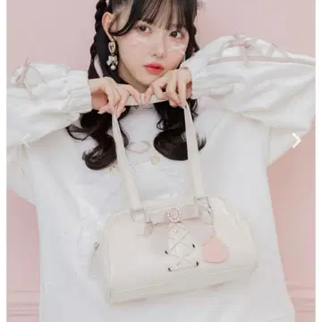 ROJITA 로지타 리본 백 화이트 양산형 지뢰계