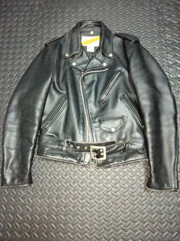 쇼트 Schott 더블 라이더 가죽 자켓 블랙 36