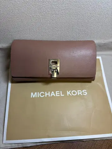 MICHAEL KORS 핑크 베이지 장지갑