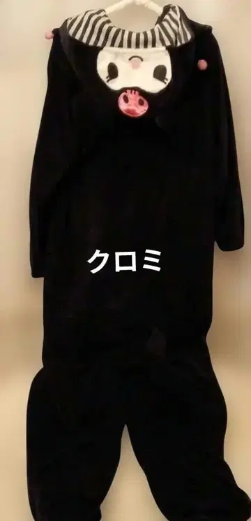 SANRIO 쿠로미 블랙 플리스 룸웨어 인형옷