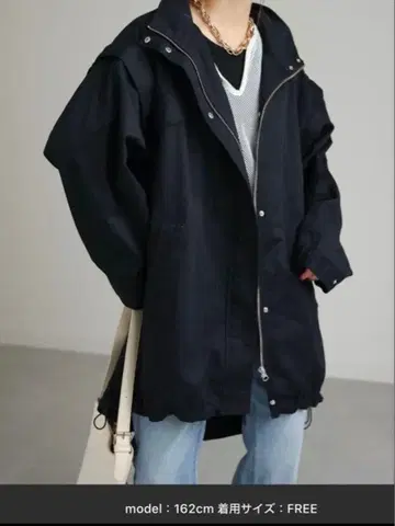 apretro 2WAY 밀리터리 자켓 모즈 코트