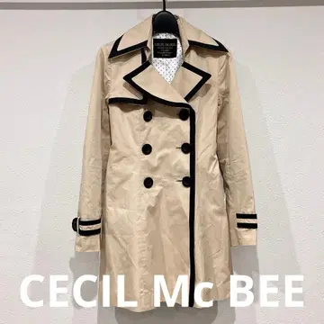 2450-14 세실 맥비 베이지 더블 브레스트 트렌치코트