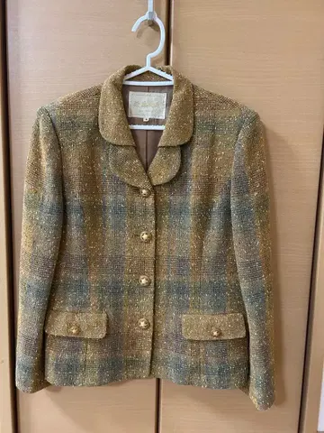 쇼와 레트로 에마이유 테일러드 자켓 라메 믹스 11호