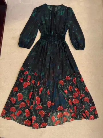 새상품급 CORCOVADO 플라워 쉬폰 원피스