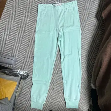민트 그린 조거 팬츠